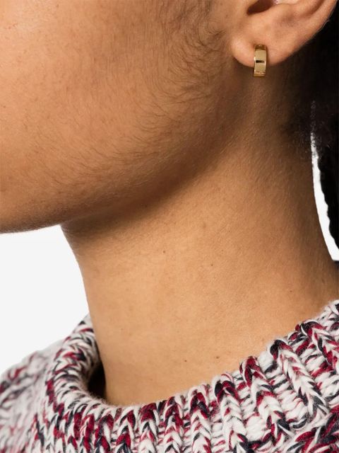 MM6 Maison Margiela gold-plated sterling silver engraved hoop earrings - zdjęcie produktu nr 2