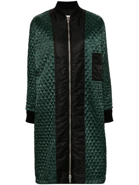MM6 Maison Margiela single stitch-logo coat - Green - zdjęcie produktu nr 1