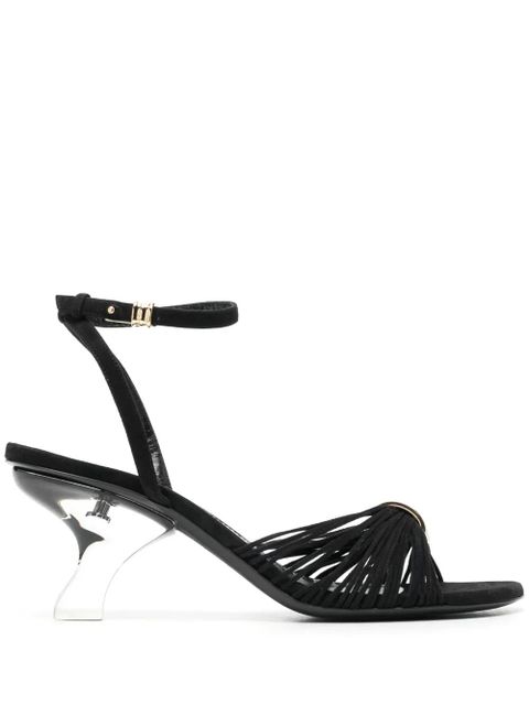 KHAITE Amity 65mm suede sandals - Black - zdjęcie produktu nr 1