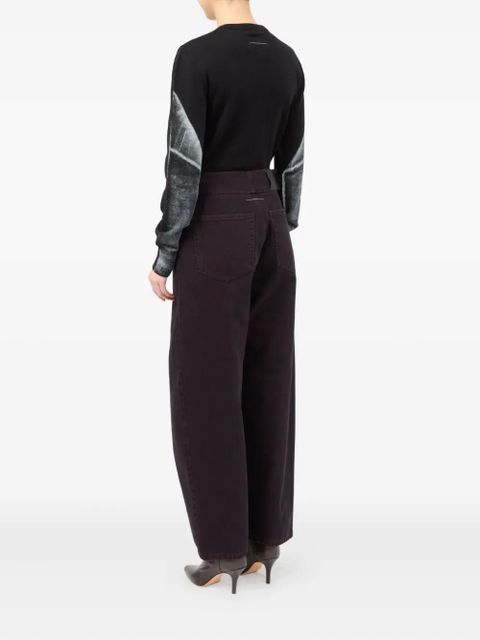 MM6 Maison Margiela high-waisted button-fly jeans - Purple