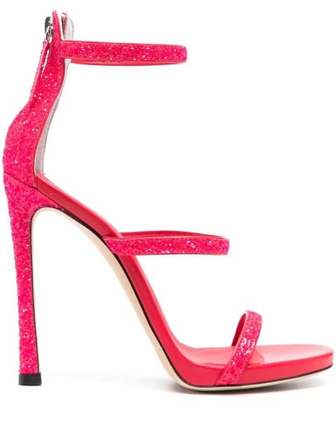 Giuseppe Zanotti Harmony glitter-detail heeled sandals - Pink - zdjęcie produktu nr 1