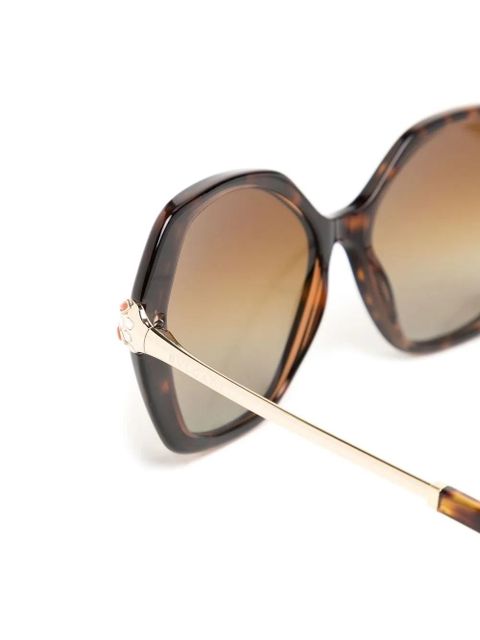 Bvlgari tortoiseshell cat-eye frame sunglasses - Brown