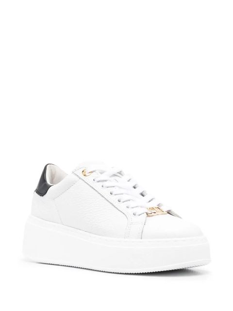 TWINSET contrasting-heel leather sneakers - White - zdjęcie produktu nr 2