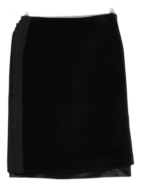 Jil Sander layered straight skirt - Black