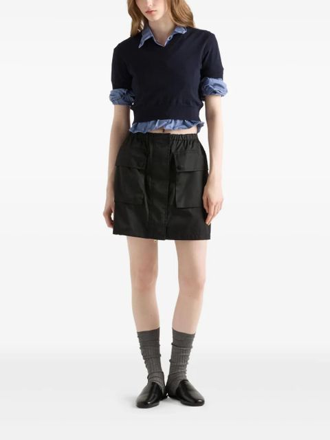 Prada elasticated-waist mini skirt - Black