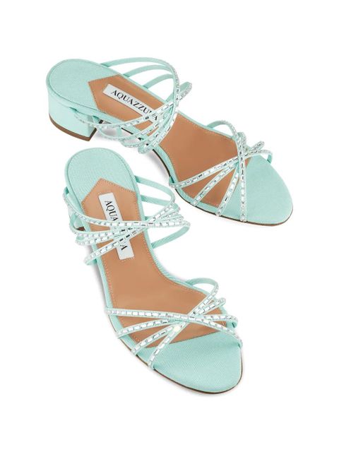 Aquazzura Tell Me Crystal sandals - Blue - zdjęcie produktu nr 2