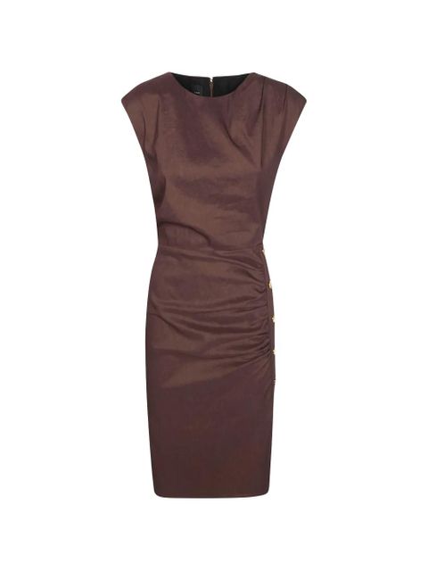 PINKO button ruched dress - Brown - zdjęcie produktu nr 1