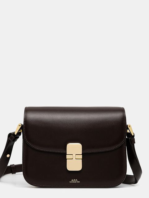 A.P.C. torebka skórzana A.P.C. Sac Grace Mini PXBMW-F61515 BLACK kolor brązowy