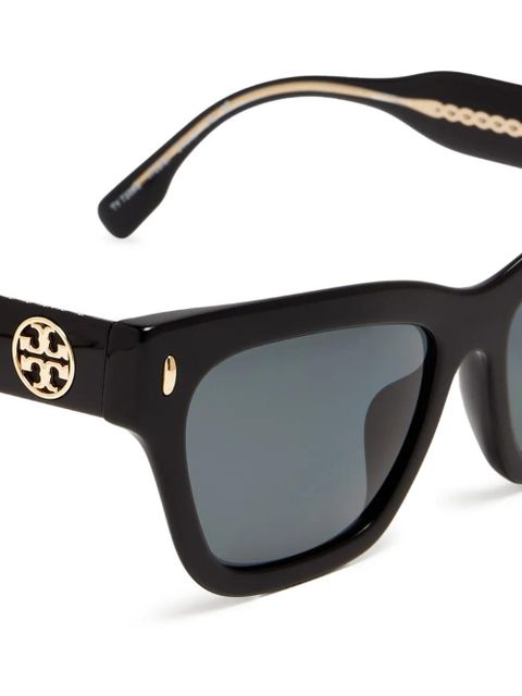 Tory Burch Miller rectangle-frame sunglasses - Black