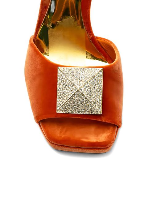 Valentino Garavani square-toe platform sandals - Orange