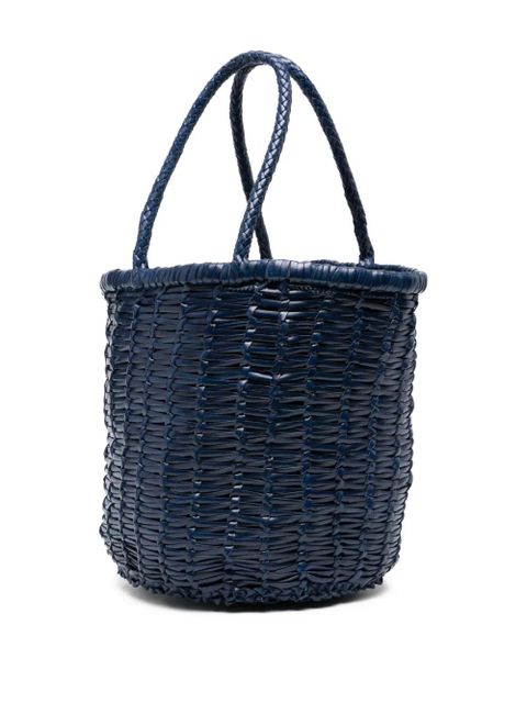 DRAGON DIFFUSION woven leather bucket bag - Blue