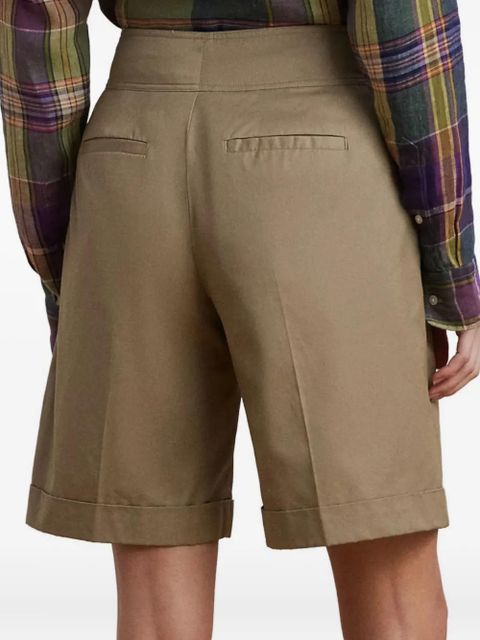 Lauren Ralph Lauren buckle-belt cotton shorts - Neutrals