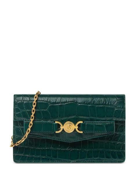 Versace Medusa '95 croc-embossed wallet - Green - zdjęcie produktu nr 1