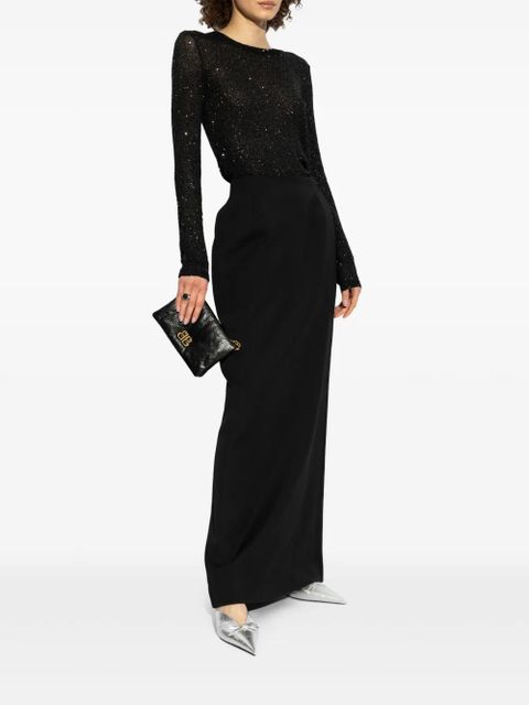 Balenciaga wool maxi skirt - Black - zdjęcie produktu nr 2