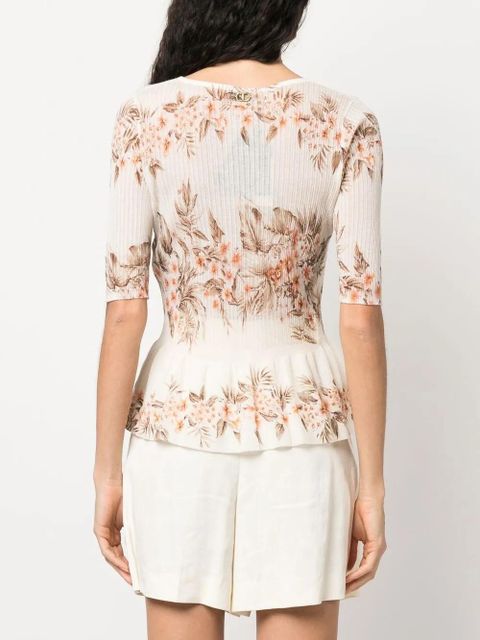 TWINSET floral-print cotton blouse - Neutrals