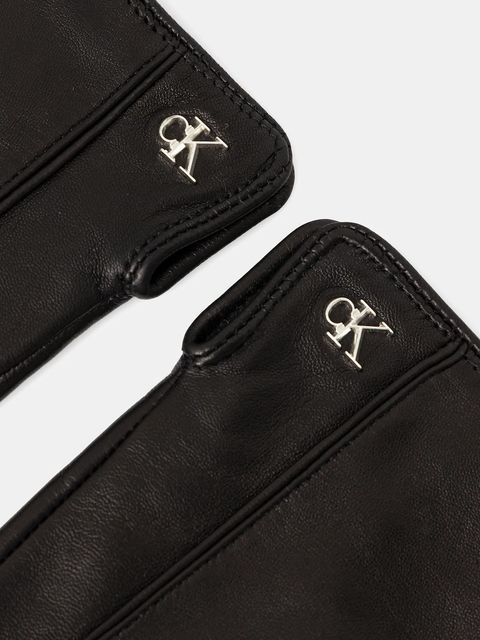 Calvin Klein rękawiczki skórzane damskie kolor czarny LV04F9011G - zdjęcie produktu nr 2