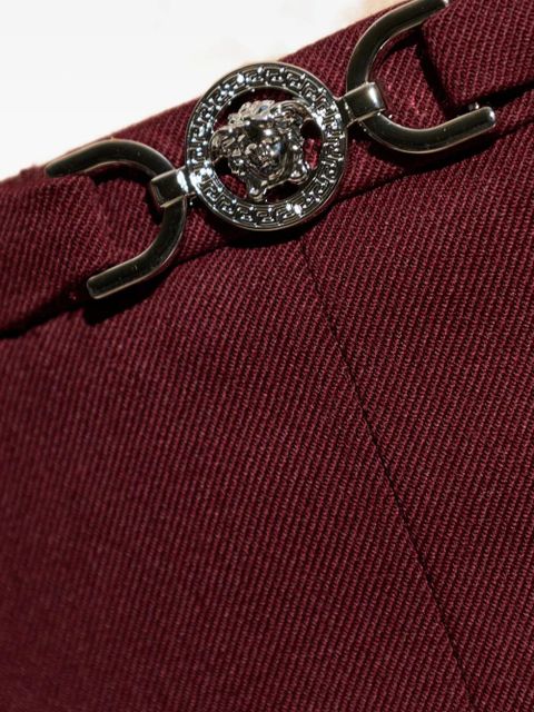 Versace logo-detail midi skirt - Red