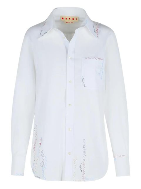 Marni embroidered shirt - White