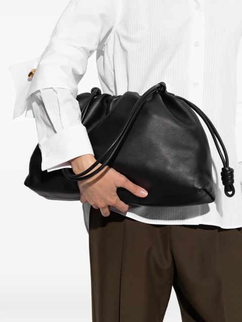 LOEWE large Flamenco drawstring shoulder bag - Black - zdjęcie produktu nr 2