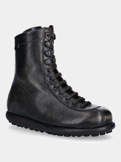 Camper botki skórzane Pelotas Ariel damskie kolor brązowy na płaskim obcasie 44695-088 - zdjęcie produktu nr 1