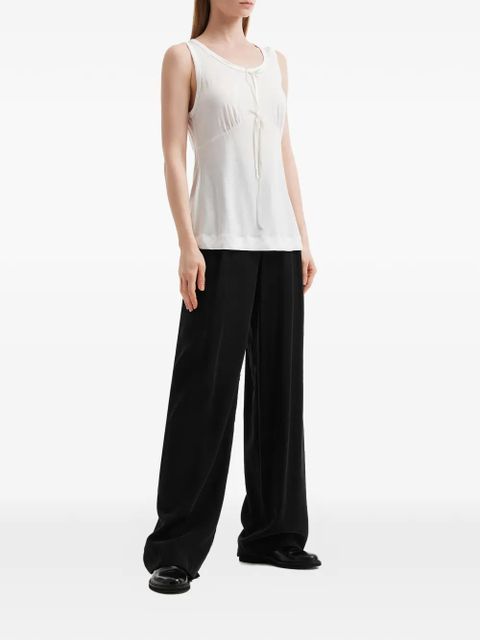 Simone Rocha tie-detail tank top - White - zdjęcie produktu nr 2