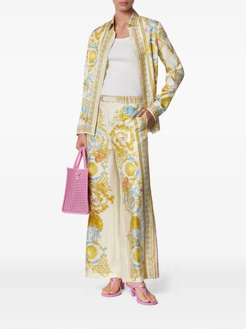 Versace Underwater Barocco silk trousers - Neutrals - zdjęcie produktu nr 2