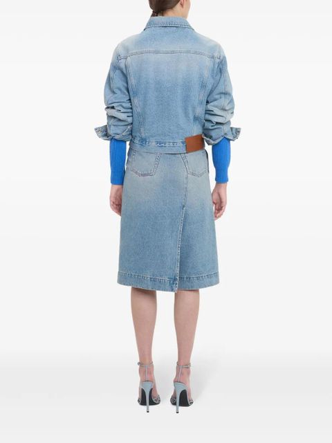 Victoria Beckham padded denim jacket - Blue