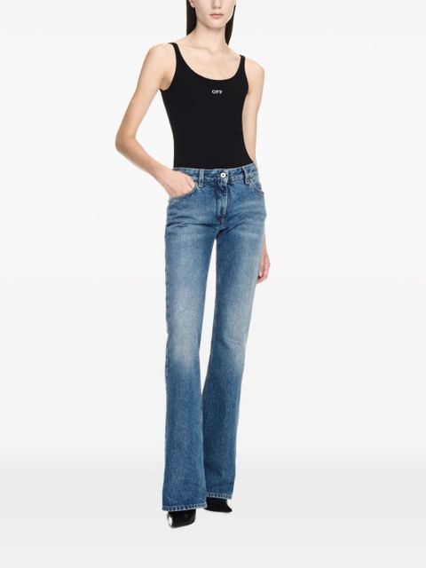 Off-White mid-rise flared jeans - Blue - zdjęcie produktu nr 2