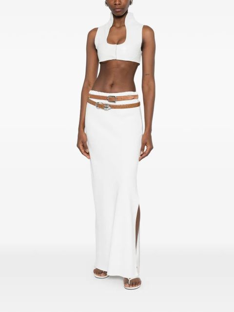 Gimaguas leather top - White