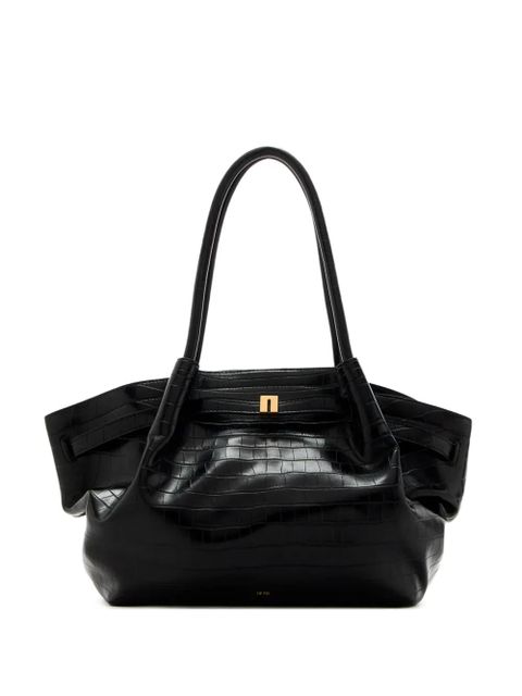 JW Pei medium Hana crocodile-embossed tote bag - Black - zdjęcie produktu nr 1