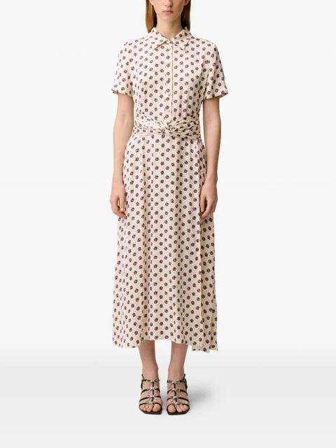Claudie Pierlot floral knotted midi dress - Neutrals