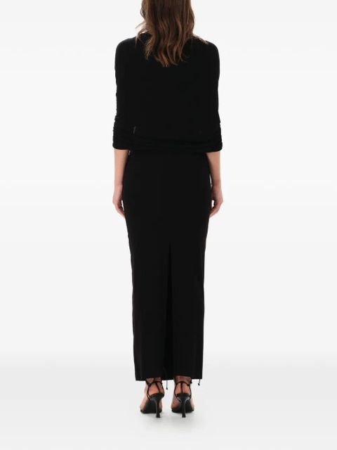 MANURÍ Kokon draped-detail dress - Black