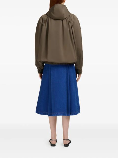 Marni hooded zip-up jacket - Brown