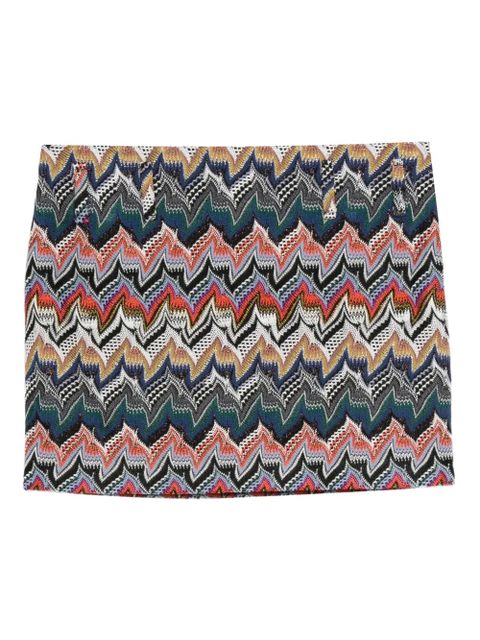 Missoni chevron-pattern mini skirt - Green - zdjęcie produktu nr 1
