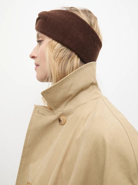 Answear.LAB opaska wełniana kolor brązowy