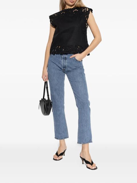 Cult Gaia floral-panel blouse - Black - zdjęcie produktu nr 2