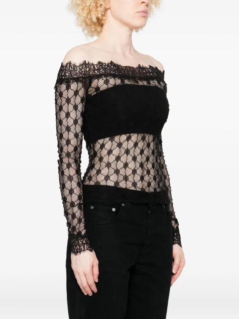 ISABEL MARANT floral-lace top - Black
