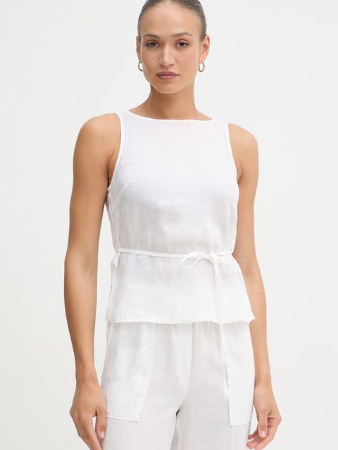 United Colors of Benetton bluzka damska lniana - zdjęcie produktu nr 1