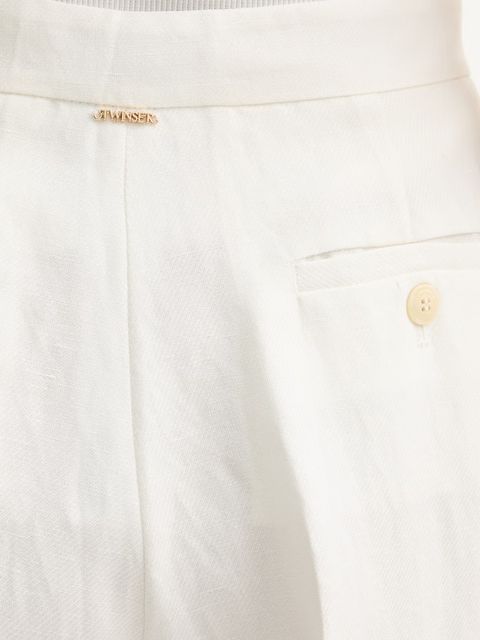 Twinset spodnie z dodatkiem lnu