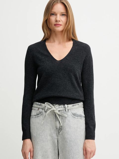 United Colors of Benetton sweter wełniany damski kolor szary lekki 1002D401Y - zdjęcie produktu nr 1