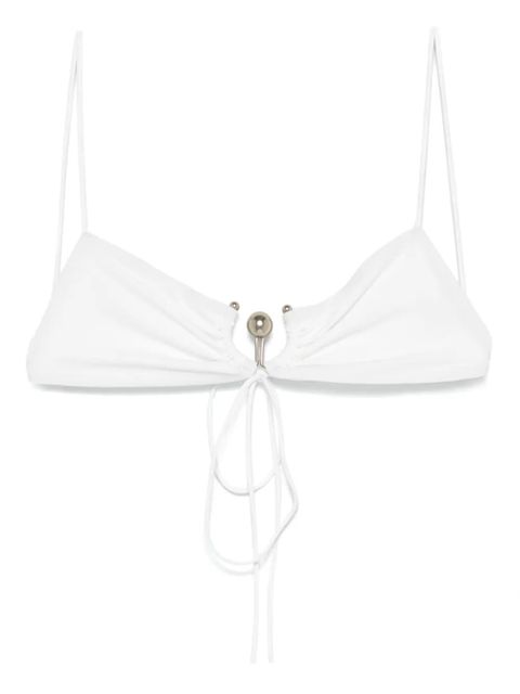 Christopher Esber Ruched Orbit bikini top - White - zdjęcie produktu nr 1