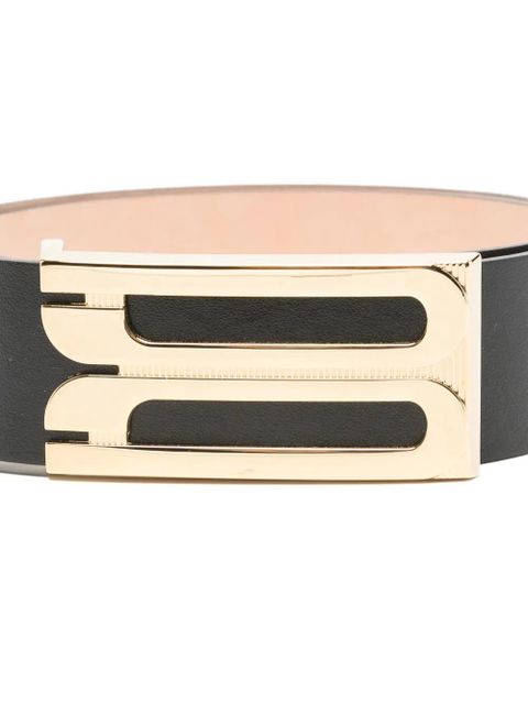 Victoria Beckham Jumbo plaque belt - Black - zdjęcie produktu nr 2
