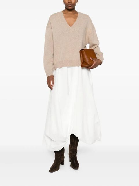 ANINE BING V-neck cashmere jumper - Brown - zdjęcie produktu nr 2