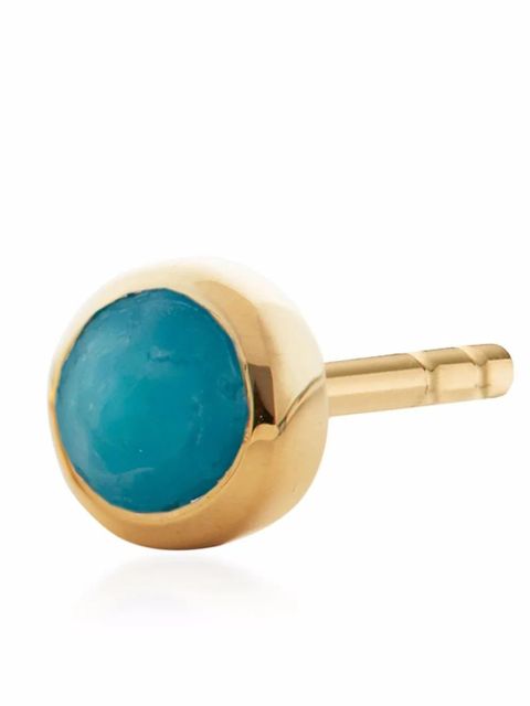 Monica Vinader mini Gem stud earrings - Gold - zdjęcie produktu nr 2