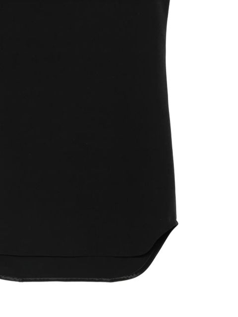 WARDROBE.NYC Matte Mini ribbed curved-hem tank top - Black