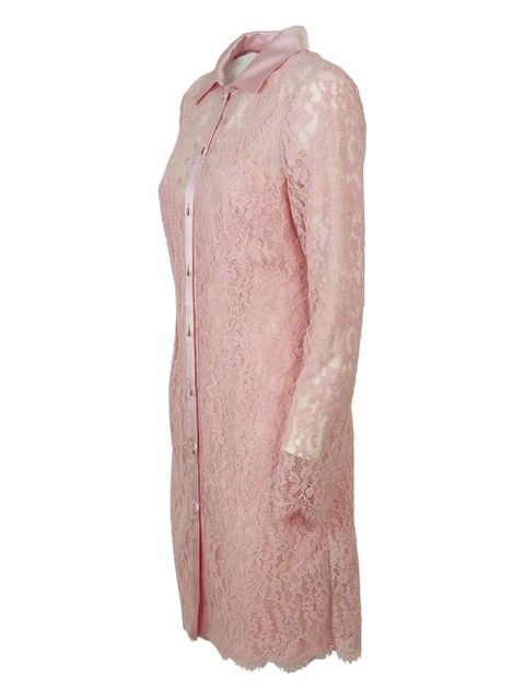 Blumarine lace point-collar dress - Pink