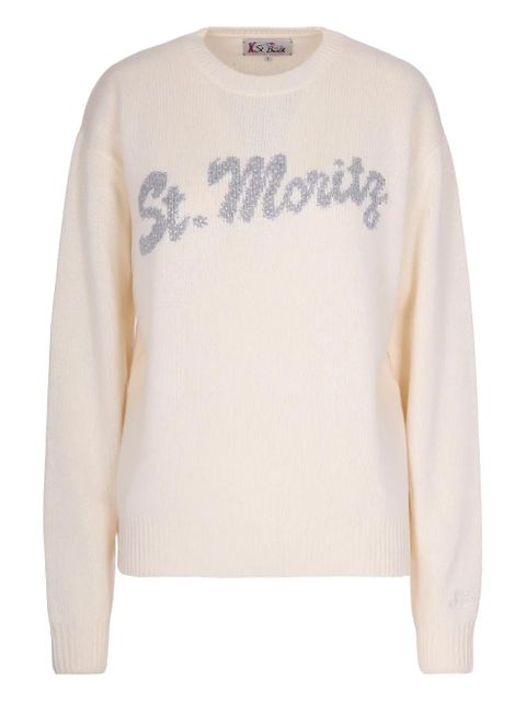 MC2 Saint Barth beaded crewneck sweater - Neutrals - zdjęcie produktu nr 1