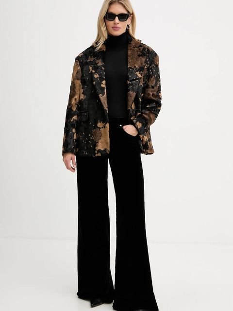 Haveone marynarka kolor brązowy oversize wzorzysta JCB-P019 - zdjęcie produktu nr 2