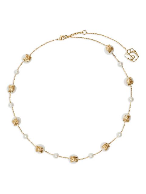 Burberry equestrian-knight pearl necklace - GOLD/PEARL - zdjęcie produktu nr 1