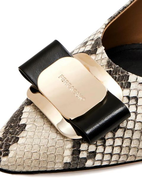 Ferragamo 40mm Zelma bow pumps - Neutrals